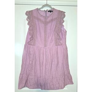Glitzy Girlz Womens Size 1x Orchid Purple Lace Dress